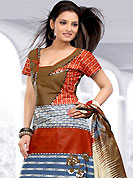 Attract all attentions with this printed suit. This Suit has beautiful printed kameez which is crafted with floral, dot and geometrical art print work. Color combination of suit is fascinating and make you trendy look. This casual wear drape made with cotton fabric. Matching dupatta and churidar is available. Slight Color variations are possible due to differing screen and photograph resolutions.