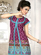 Amazing kurti designed with lace work with paisley and floral patterned print work. Lace on kurti gives a complete look. Color combination of this kurti is nice. It’s a casual wear drape. Another colors of this kurti shown in image. Slight Color variations are possible due to differing screen and photograph resolutions.