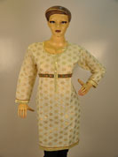 Pure net kurti with broad pink stone with heavy nang work on all over colure & neck