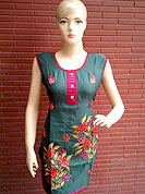 A beautiful silk kurti is nicely designed with thread worked floral embroidery, buttons and piping work. This kurti is used for casual and party purpose. Nice mixing of colors and work make different to others. Slight Color variations are possible due to differing screen and photograph resolutions.