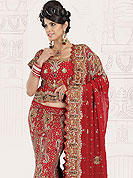 Its cool and have a very modern look to impress all. A Lehenga made with georgette fabric. This lehenga embellished with stone, sitara, zarkins, and resham work. The beautiful heavy embroidery made it awesome and gives you stylish and attractive look to others. The matching blouse and  net chunari are enhanced your personality. Slight Color variations possible due to differing screen and photograph resolutions.