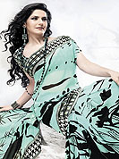 Georgette is a stylish fabric. The conventional Indian designs and patterns used on these sarees maintain the cultural look, even as the modern draping style of these sarees give the wearer a cool look as well. Ultimate collection georgette printed sarees with matching blouse.