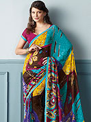 Outfit is a novel ways of getting yourself noticed. This beautiful and pretty printed saree nicely designed with Stylish floral pattern. The saree is specially crafted for your stunning look and terrific style. This saree material is georgette. Matching Blouse is available. Slight color variations are possible due to differing screen and photograph resolution.