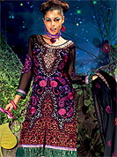 Exquisite combination of color, fabric can be seen here. This stunning pure jacquard suit with pure chiffon dupatta adorns with floral embroidery work. Beautiful embroidery done with reshams threads and zari work on kameez which is enhanced your personality. Stylish pattern on neck is startling and give’s a singular look. Matching churidar and dupatta is available with this. Slight Color variations are possible due to differing screen and photograph resolutions.