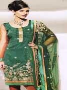 Vibrant Collction of Net embroidry Suits, With Patch Lace Work, With Full Sleevs. Unstich Suits customized