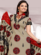 Bold colors created by the inventive drapes of textile catch the imagination like no other contemporary clothing. This Suit has beautiful printed kameez which is crafted with floral print work. Color combination of suit is fascinating and make you trendy look. This casual wear drape made with cotton fabric. Matching dupatta and churidar is available. Slight Color variations are possible due to differing screen and photograph resolutions.