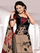 Era with extension in fashion, style, Grace and elegance have developed grand love affair with this ethnical wear. This Suit has beautiful printed kameez which is crafted with floral and geometrical print work. Color combination of suit is fascinating and make you trendy look. This casual wear drape made with cotton fabric. Matching dupatta and churidar is available. Slight Color variations are possible due to differing screen and photograph resolutions.