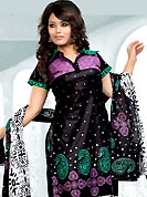 Elegance and innovation of designs crafted for you. This Suit has beautiful printed kameez which is crafted with paisley, floral and dot print work. Color combination of suit is fascinating and make you trendy look. This casual wear drape made with cotton fabric. Matching dupatta and churidar is available. Slight Color variations are possible due to differing screen and photograph resolutions.