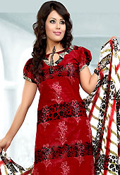 Style and trend will be at the peak of your beauty when you adorn this suit. This Suit has beautiful printed kameez which is crafted with floral and animal print work. Color combination of suit is fascinating and make you trendy look. This casual wear drape made with cotton fabric. Matching dupatta and churidar is available. Slight Color variations are possible due to differing screen and photograph resolutions.