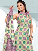 Ultimate collection of printed suits with fabulous style. This Suit has beautiful printed kameez which is crafted with floral and geometric print work. Color combination of suit is fascinating and make you trendy look. This casual wear drape made with cotton fabric. Matching dupatta and churidar is available. Slight Color variations are possible due to differing screen and photograph resolutions.