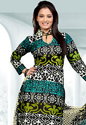 Outfit is a novel ways of getting yourself noticed. This Suit has beautiful printed kameez which is crafted with floral and dot print work. Color combination of suit is fascinating and make you trendy look. This casual wear drape made with cotton fabric. Matching dupatta and churidar is available. Slight Color variations are possible due to differing screen and photograph resolutions.