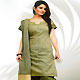 Light Olive Green and Green South Cotton Salwar kameez with Dupatta
