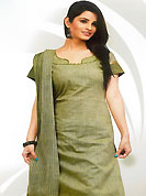 Era with extension in fashion, style, Grace and elegance have developed grand love affair with this ethnical wear. This beautiful kameez which is crafted with stripe print, self weaving, thread fringes and patch work. Color combination of suit is fascinating and make you trendy look. This casual wear drape made with south cotton fabric. Contrasting green salwar and dupatta is available. Slight Color variations are possible due to differing screen and photograph resolutions.