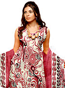 Take the fashion industry by storm in this beautiful printed suit. This Suit has beautiful printed kameez which is crafted with floral and abstract pattern. This casual wear drape made with cotton fabric. Matching dupatta and churidar is available. The entire ensemble makes an excellent wear. Slight Color variations are possible due to differing screen and photograph resolutions.