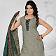 Off White and Black Cotton Readymade Salwar Kameez with Dupatta