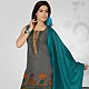 Black and Off White Cotton Readymade Salwar Kameez with Dupatta