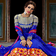 Blue Georgette Long Style Anarkali Churidar Kameez with Dupatta