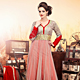 Off White and Red Net Anarkali Churidar Kameez with Dupatta