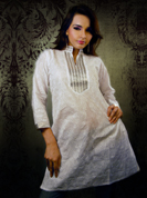 Look graceful and superb with this White chiken kurti.
An elegant white mid length kurti suitable for summer and autumn season.
High neck kurti with a classy combination of leather patches.
Amazing silver design on the neck and front.
Best suited for casual wear.Look graceful and superb with this White chiken kurti.
An elegant white mid length kurti suitable for summer and autumn season.
High neck kurti with a classy combination of leather patches.
Amazing silver design on the neck and front.
Best suited for casual wear.