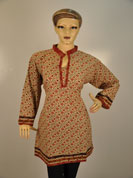 Pure net kurti with silver brocket patch work & heavy hang on neck