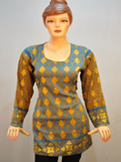 Ultimate collection with traditional designer print soft cotton kurtis with full sleeve, with border havy print 