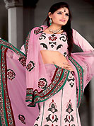 Let your personality speak for you this bridal lehenga embellished with embroidery work. This light pink lehenga choli is nicely embroidered and patch work done with  resham and sequins work in form of floral motifs. All over embroidery work on lehenga is stunning. The beautiful embroidery on lehenga made it awesome and gives you stylish and attractive look to others. Matching and dupatta is availble with this lehenga. Slight Color variations are possible due to differing screen and photograph resolutions.