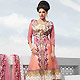 Fawn and Pink Net Jacket Style Lehenga Choli with Dupatta