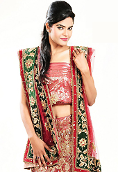 No one like ordinary look, because every woman has their own beauty and our collection gives extra ordinary look to you. This light red net lehenga is nicely embroidered patch work is done with sequins, stone, beads and cutbeads work. The beautiful embroidery on lehenga made it awesome and gives you stylish and attractive look to others. Matching choli and dupatta is availble with this lehenga. Slight Color variations are possible due to differing screen and photograph resolutions.