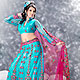 A simple beautiful Lehenga with exotic border and elegance color