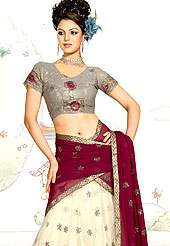 Today’s fashion is really about sensuality which can be seen in this creation. A Lehenga made with georgette Fabric is simply beautiful. This lehenga embellished with stone, sitara, mirror, zari and resham work. The beautiful embroidery on lehenga made it awesome and gives you stylish and attractive look to others. The matching blouse and chunari are enhanced your personality.  Slight Color variations are possible due to differing screen and photograph resolutions.