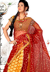 Outfit is a novel ways of getting yourself noticed. A Lehenga made with georgette Fabric is simply beautiful. This lehenga embellished with stone, sitara, mirror, zari and resham work. The beautiful embroidery on lehenga made it awesome and gives you stylish and attractive look to others. The matching blouse and chunari are enhanced your personality.  Slight Color variations are possible due to differing screen and photograph resolutions.