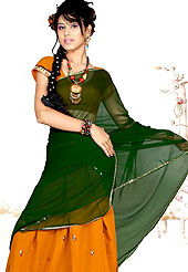 Today’s fashion is really about sensuality which can be seen in this creation. A Lehenga made with georgette Fabric is simply beautiful. This lehenga embellished with stone, sitara, zari and resham work. The beautiful embroidery on lehenga made it awesome and gives you stylish and attractive look to others. The matching blouse and chunari are enhanced your personality.  Slight Color variations are possible due to differing screen and photograph resolutions.