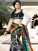 Outfit is a novel ways of getting yourself noticed. Tryout this season red embroidery lehenga which is beautified with Sequins, stone, zari and resham work. Lehenga is nicely designed with border with huge embroidery floral pattern which gives a pretty look. Embroidered butti and border on dupatta increasing beauty of lehenga. Matching designer blouse is available. Slight Color variations are possible due to differing screen and photograph resolutions.