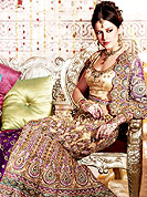 Today’s fashion is really about sensuality which can be seen in this creation. This drape blown up with Sequins, stone, zari, kundan, nag, resham and velvet patch work. Floral embroidery on lehenga and border make different to others. Contrast of color make attractive and impress to all. Lehenga with dupatta and choli gives you a singular and dissimilar look. Slight Color variations are possible due to differing screen and photograph resolutions.