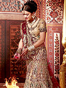 The traditional patterns used on this georgette lehenga maintain the ethnic look. This drape blown up with Sequins, stone, zari, kundan, nag, resham and velvet patch work. Floral embroidery on lehenga and border make different to others. Contrast of color make attractive and impress to all. Lehenga with dupatta and choli gives you a singular and dissimilar look. Slight Color variations are possible due to differing screen and photograph resolutions.