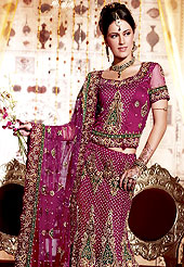 No one like ordinary look, because every woman has their own beauty and our collection gives extra ordinary look to you. This drape blown up with Sequins, stone, zari, kundan, nag, resham and velvet patch work. Floral embroidery on lehenga and border make different to others. Contrast of color make attractive and impress to all. Lehenga with dupatta and choli gives you a singular and dissimilar look. Slight Color variations are possible due to differing screen and photograph resolutions.