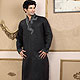 Attractive Black linen kurta pazama