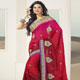 Red Crepe Saree with Blouse