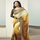 Pale Yellow and Mustard Faux Georgette Saree with Blouse
