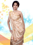 You can be sure that ethnic fashions selections of clothing are taken from the latest trend in today’s fashion. This saree have beautiful thread work in floral pattern with gold print work. Border make unique to others and enhanced your personality. This saree is made with cotton fabric. Matching blouse is available. Slight Color variations are possible due to differing screen and photograph resolutions.