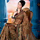 Brown Glass Tissue Saree with Blouse