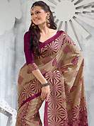The traditional patterns used on this saree maintain the ethnic look. This saree is nicely designed with floral, paisley, stripe and geometric print work in fabulous style. This beautiful saree is used for festival and casual porpose which gives you a singular and dissimilar look. Color blend of this saree is nice. This saree is made with art silk fabric. Matching blouse is available with this saree. Slight Color variations are possible due to differing screen and photograph resolutions.
