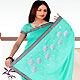 Aqua Green Georgette Saree with Blouse