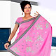 Pink Georgette Saree with Blouse
