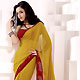 Golden Yellow Faux Georgette Saree with Blouse