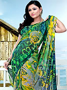 Take the fashion industry by storm in this beautiful printed saree. This saree is nicely designed with floral print work in fabulous style. This beautiful saree is used for festival and casual porpose which gives you a singular and dissimilar look. This saree is made with faux georgette fabric. Matching blouse is available with this saree. Slight Color variations are possible due to differing screen and photograph resolutions.