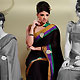 Black Crepe Saree with Blouse
