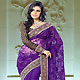 Violet Tissue Saree with Blouse