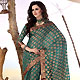 Teal Green Chanderi Silk Saree with Blouse