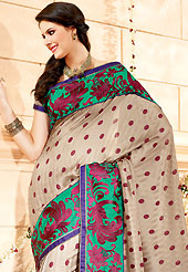 An occasion wear perfect is ready to rock you. This light brown banarasi silk saree have beautiful embroidery patch work which is embellished with resham work. Fabulous designed embroidery gives you an ethnic look and increasing your beauty. Matching blouse is available. Slight Color variations are possible due to differing screen and photograph resolutions.
